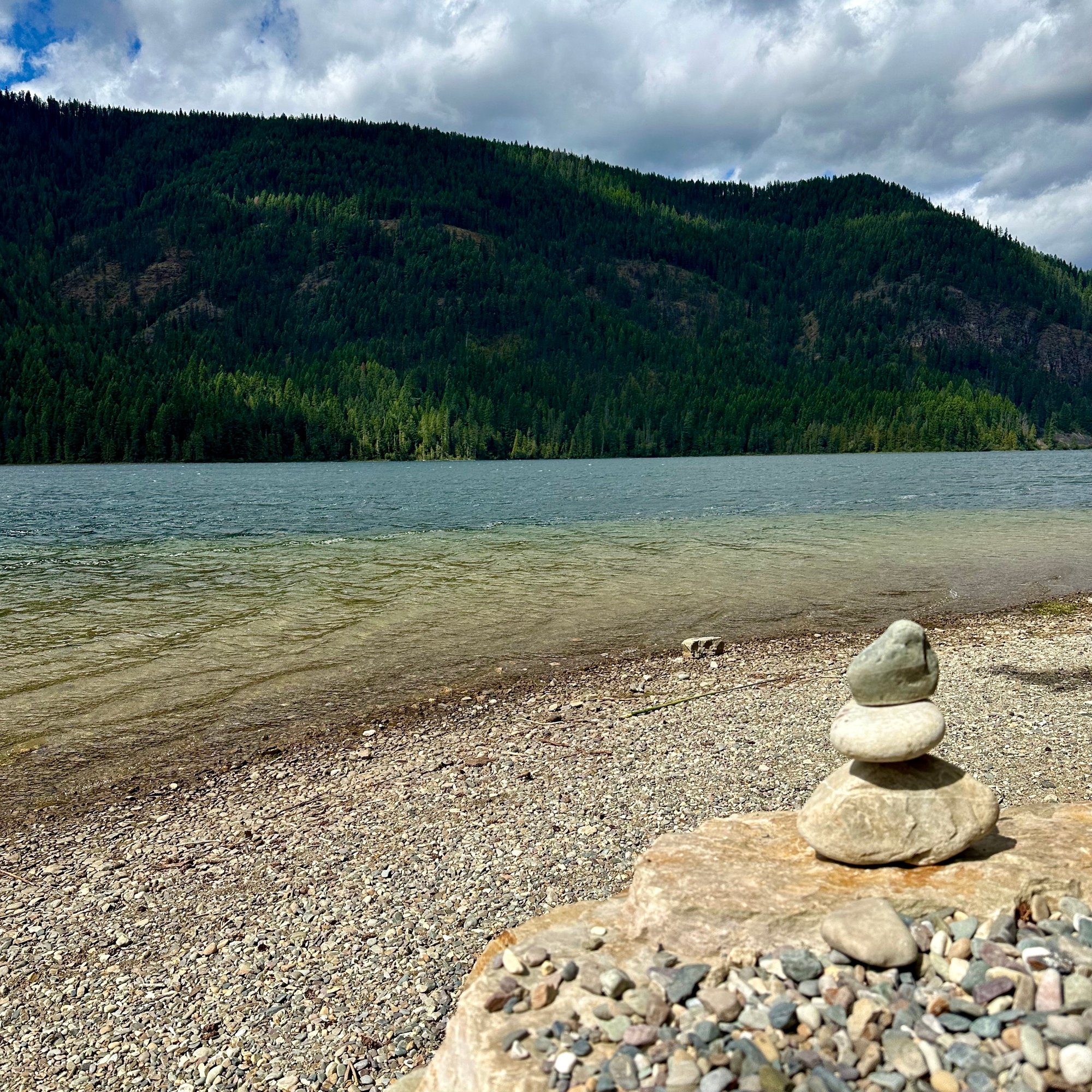 Balancing stones near Libby, Montana Balancing stones near Libby, Montana